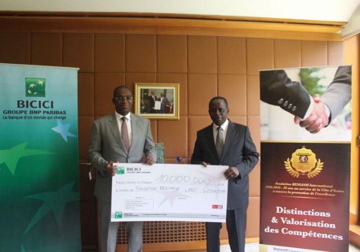 Programme des Bourses d’Excellence : La BICICI appuie la Fondation BENIANH International à hauteur de 10 millions de F CFA