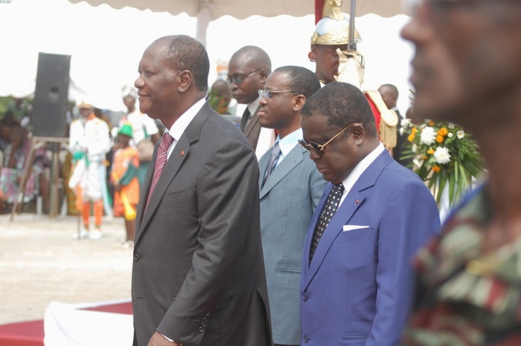 Démarrage des travaux du 3ème pont, hier - Alassane Ouattara immortalise  Henri  Konan Bédié