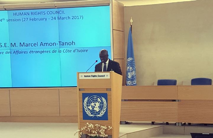 34ème Session du Conseil des droits de l’homme à Genève : déclaration de la délégation ivoirienne