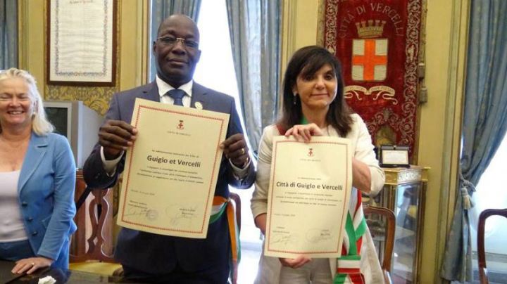 Signature de partenariat entre Guiglo et la commune italienne de Vercelli