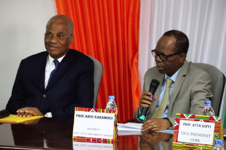 Environnement, emplois verts....: N’GOAN Mathias présente son projet écologique au Président de l’Université FHB