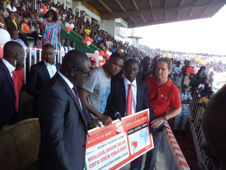 Début de la phase finale de la Copa Coca-Cola 2014 en présence de Samuel Eto’o