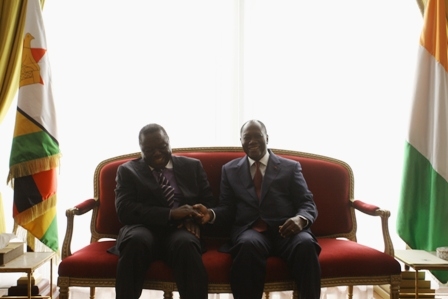 Morgan Tsvangirai après sa rencontre avec le président Ouattara : “Il n’y a pas de réfugiés ivoiriens au Zimbabwe”