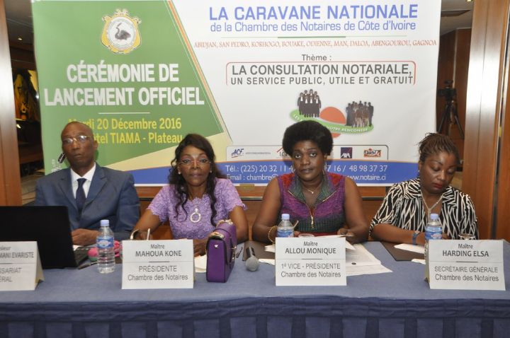 Cérémonie de lancement de la caravane nationale des notaires de Côte d’Ivoire