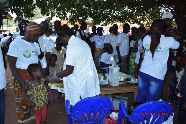 Action Sociale : « Olam Coffee » vaccine 500 paysans et enfants contre la méningite et le tétanos dans le village de Yadibikro (Tiébissou)
