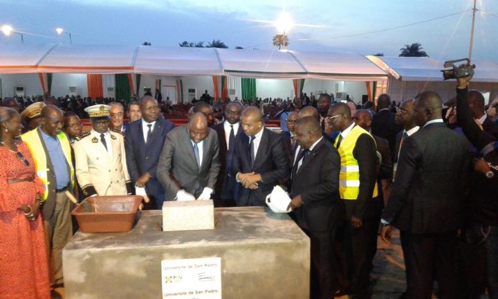 Le PM ivoirien pose la première pierre de l’Université de San-Pedro d’un coût de 95 milliards Fcfa