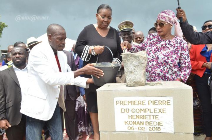 Prise en charge des enfants : Henriette Konan Bédié pose la première pierre d’un complexe psychopédagogique à Bingerville