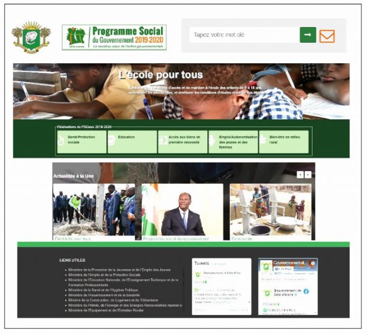 Bonne gouvernance : le site internet du Programme Social du Gouvernement www.psgouv.ci lancé
