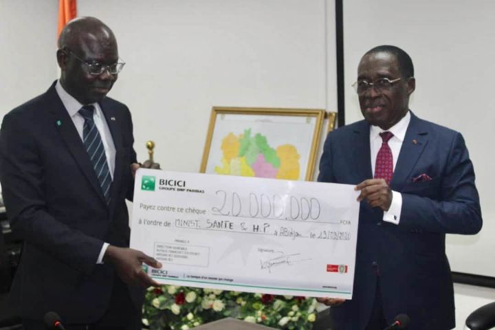 Lutte contre le COVID-19 : BICICI   offre 20 millions FCFA aux autorités sanitaires