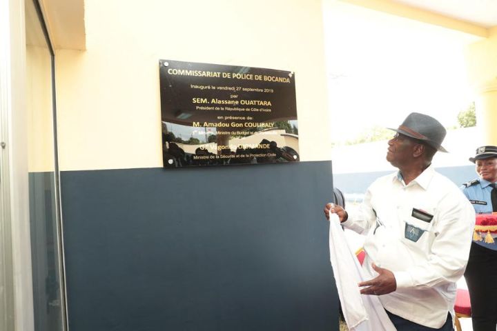 Sécurité : Le président Alassane Ouattara inaugure le nouveau commissariat de police de Bocanda