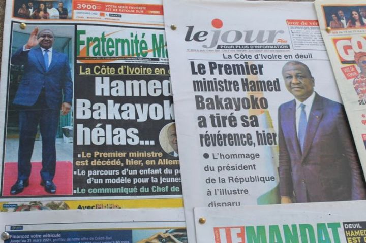 La presse ivoirienne pleure Hamed Bakayoko