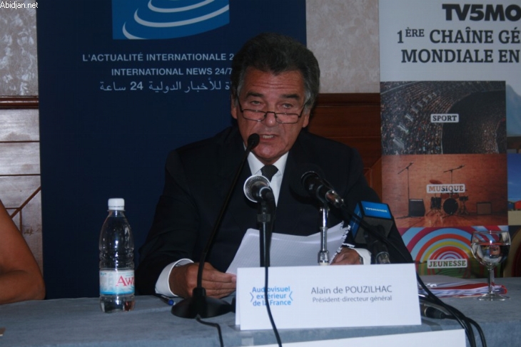 RFI, France 24 et TV5  monde à Abidjan / Alain De Pouzilhac (PDG de l`audiovisuel extérieur de France): “Nous sommes là pour accompagner les Ivoiriens”