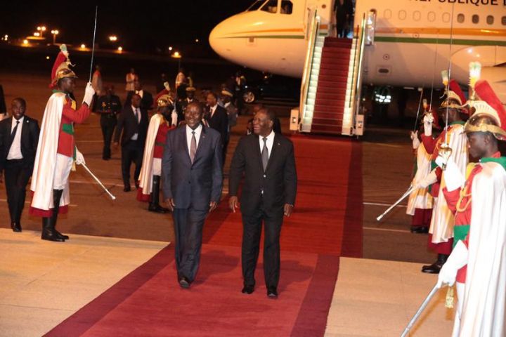 Le président Ouattara est rentré à Abidjan après une visite de 48 H au Ghana