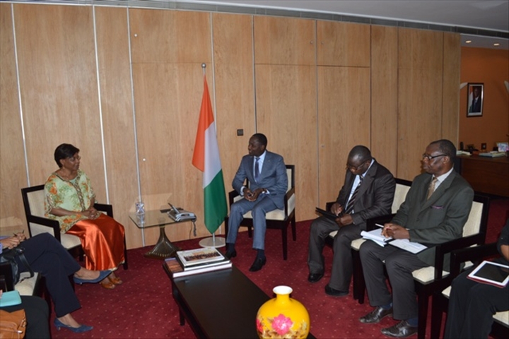 Le Ministre de l’Agriculture échange avec la représentante spéciale du SG des Nations Unies en Côte d’Ivoire