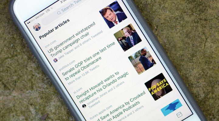 Twitter affiche les articles populaires sur votre timeline