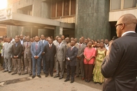 Cérémonie de Salut aux couleurs, à la Cité Administrative : Le Ministre Alain Lobognon interpelle les travailleurs Ivoiriens