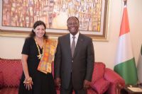 Le Président Ouattara échange avec la maire de Paris