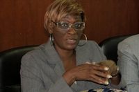 Football féminin : Berthe Adou face à la presse, ce matin