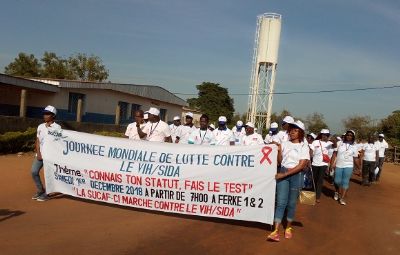 Une marche contre le VIH  Sida à Ferkessédougou