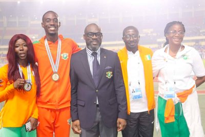 9 ème jeux de la Francophonie : les ivoiriens Jessica Gbaï et Cheickna Traoré remportent la médaille d'or respectivement  au 200m Dames et Hommes