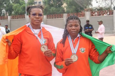 9ème jeux de la francophonie/Lutte Africaine:Youin Amy et Yapi N’dé Caroline remportent la médaille d'or