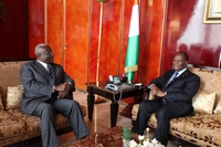 Activités du chef de l`Etat: le Président Ouattara a reçu Winston Tubman, chef du principal parti d`opposition du Libéria