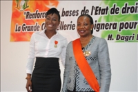 Décoration de Murielle Ahouré : le discours de la Grande chancelière Henriette Diabaté