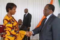 Cérémonie de présentation de vœux au président de la commission électorale indépendante.