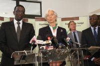 La directrice générale du FMI Christine Lagarde en visite au Sénégal