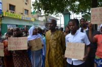 Adjamé : Des commerçants mécontents font un sit-in devant la mairie pour protester contre une mesure de déguerpissement