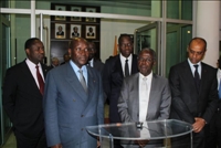 Audience du premier ministre, ministre de l’Economie Duncan avec M. André Siaka, président du conseil d’administration du groupe Ecobank