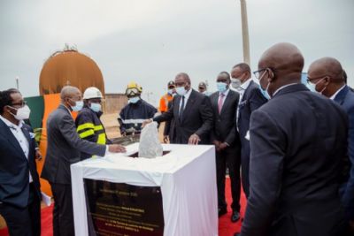 Le PM Hamed Bakayoko lance les travaux d`une sphère de stockage de gaz de 12.000 tonnes