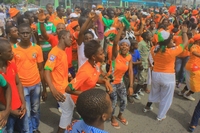 CAN-2012 - Des milliers d`Ivoiriens acclament les Eléphants défaits