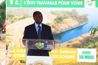 Pose de la première pierre du barrage de Soubré / Alassane Ouattara  : Nous voulons produire une électricité de qualité et à moindre coût”