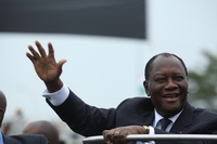 Alassane Ouattara à Libreville pour prendre part au New York Forum Africa