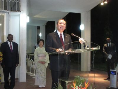 Le discours de l’ambassadeur Kuramitsu devant le vice-président, Daniel Kablan Duncan