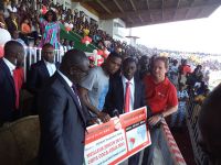 Début de la phase finale de la Copa Coca-Cola 2014 en présence de Samuel Eto’o