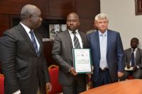 Déchets plastiques/Cérémonie de signature de conventions entre l’ADDR et les producteurs industriels : discours de M. Kodia Ago Christian, DGA ADDR