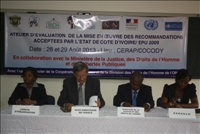 Société civile: Abidjan a abrité un atelier d’évaluation de la mise en œuvre des recommandations de l’Epu 2009 acceptées par la Côte d’Ivoire