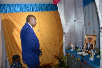Deuil / Le Ministre François Albert Amichia chez Jean Keita