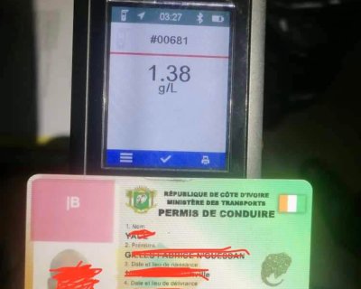 Alcool au volant: la police spéciale stoppe 02 conducteurs ivres à la Riviera-Anono