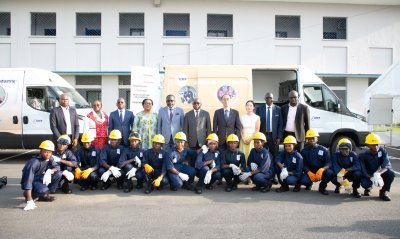 Apprentissage : le ministre N’Guessan Koffi réceptionne deux Unités Mobiles de Formation (UMF) destinées aux directions régionales de la Bagoué et du Tchologo