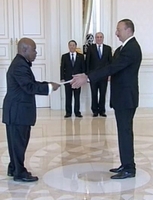 Coopération: S.E.M Bernard Tanoh-Boutchoué présente ses lettres de créances au Président Azerbaïdjanais