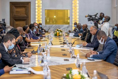 Café-cacao :  les acteurs de la filière font le point des travaux de traçabilité au Premier Ministre Patrick Achi