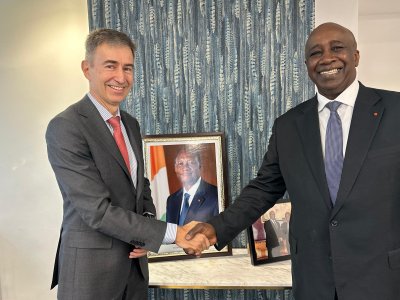 Café : l’Ambassadeur de la Confédération Suisse reçu en audience par le Représentant Permanent de la Côte d'Ivoire à Londres.