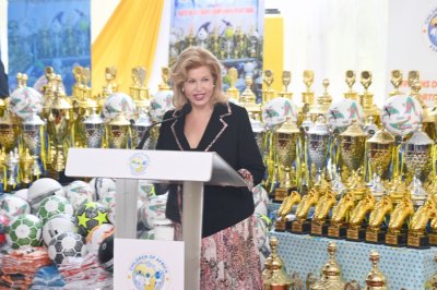 La Première Dame, Madame Dominique Ouattara, Présidente de la Fondation Children Of Africa : « Le sport, et en particulier le football, a ce pouvoir unique de rassembler, et de transmettre des valeurs »