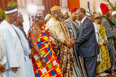 Construction et renforcement de la cohésion sociale et de la paix: le Président Alassane Ouattara félicite les autorités coutumières et religieuses pour leur apport 