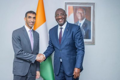 Coopération entre la Côte d’Ivoire et les Emirats Arabes Unis : le Ministre Souleymane Diarrassouba échange avec le Ministre d’Etat émirati en charge du Commerce extérieur pour la promotion des affaires