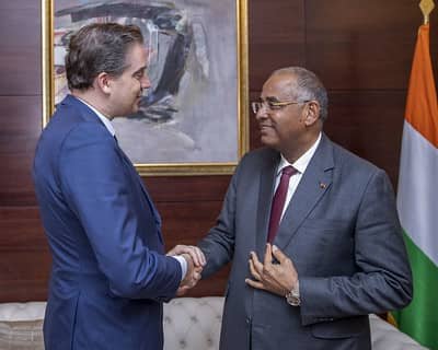 Coopération France-Côte d’Ivoire: Patrick Achi échange avec Olivier Brecht et une délégation du Patronat français 