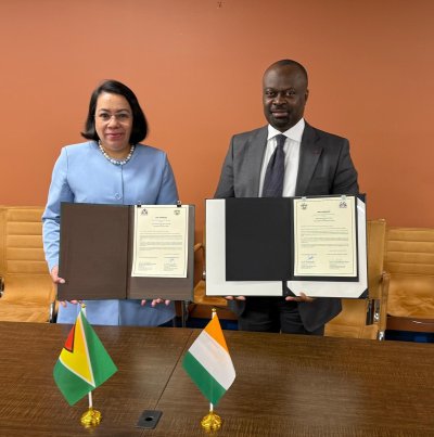 Coopération. La Côte d’Ivoire et la Guyana établissent des relations diplomatiques
